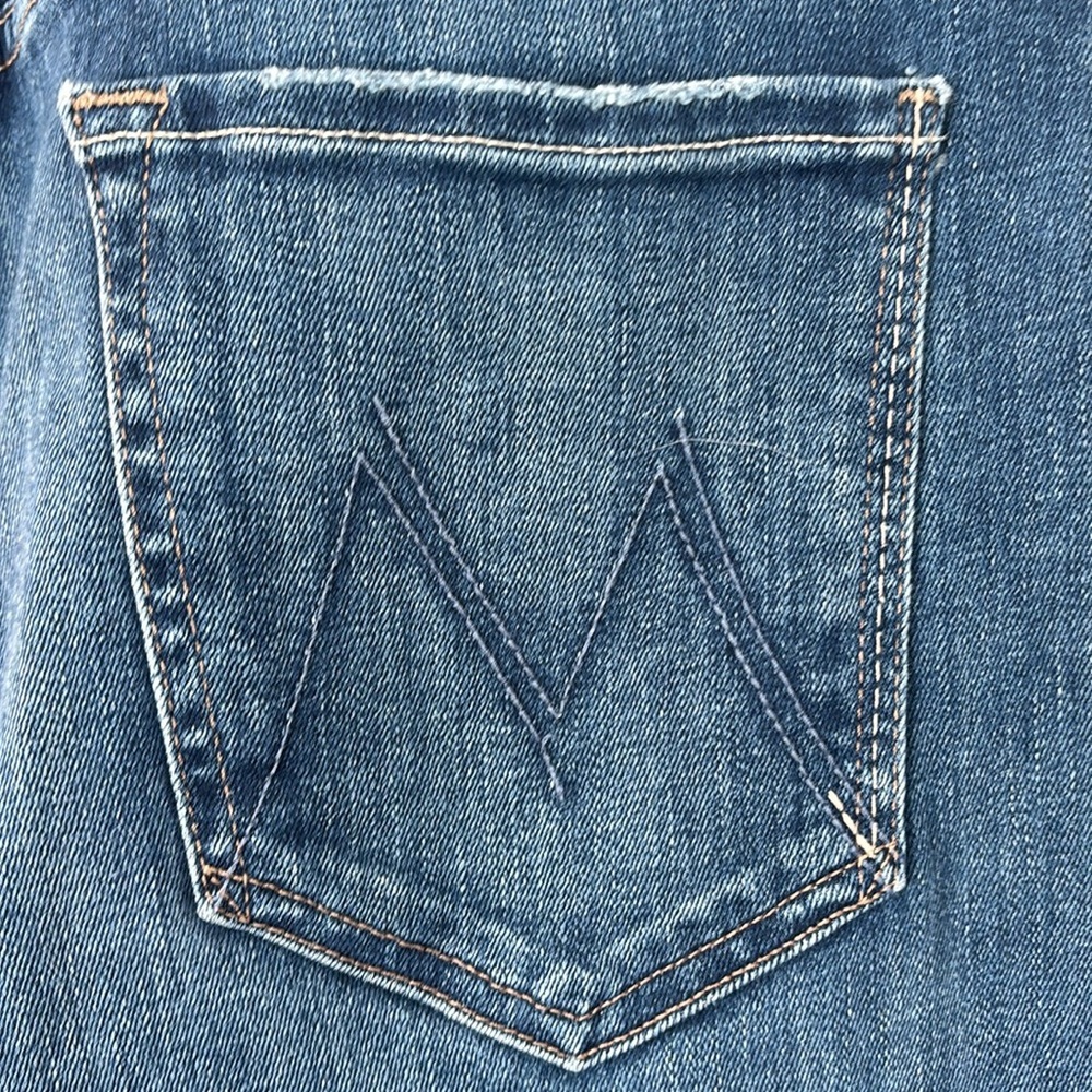 MOTHER The Swooner Roller Crop Fray Sz 31 - Picture 7 of 11